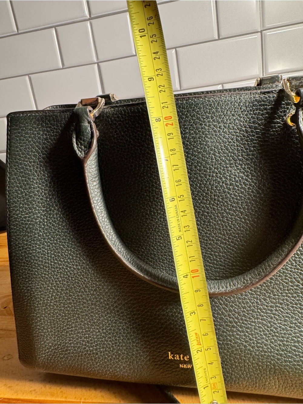 Kate Spade New York Leila Medium Triple Compartment Satchel Emerald Green - Picture 12 of 16
